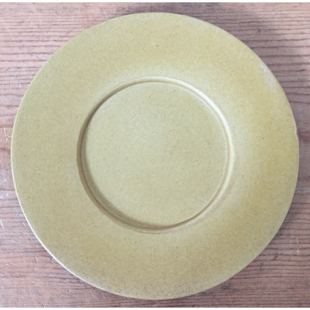 Vintage Bennington Potters Pottery Elements Gold Small Dessert Saucer Plate 6"